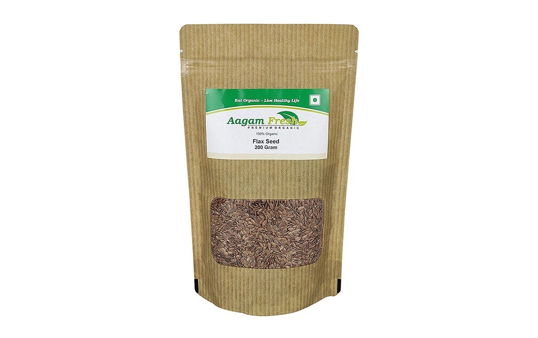 Aagam Fresh Organic Flax Seed    Pack  200 grams